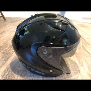 Harley Davidson Visionary 3/4 DOT HD-04 Helmet Shield & Glasses Sz Large Black